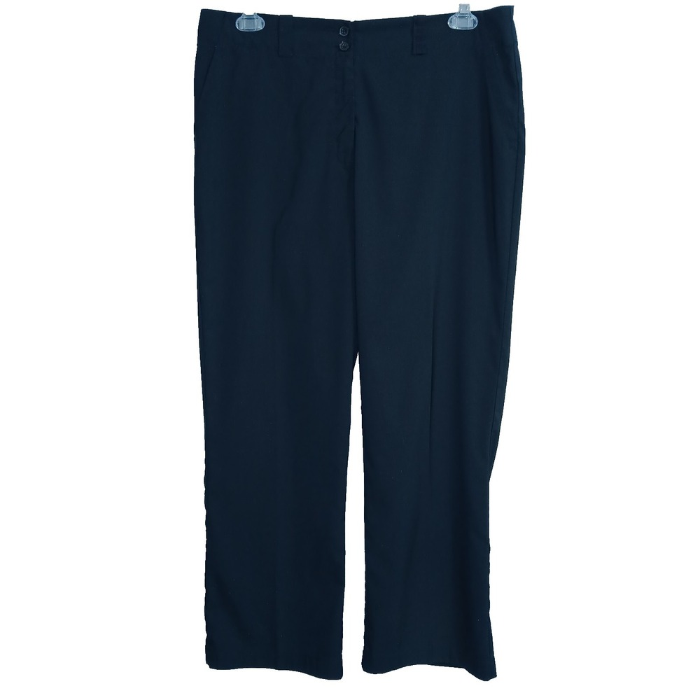 Nike Golf Dri Fit Women Pants 14 Black Sport Range Club Active Straight Leg Ball